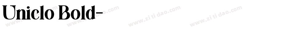 Uniclo Bold字体转换